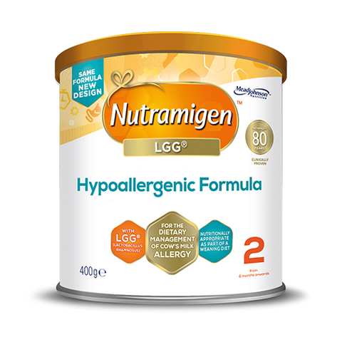 NUTRAMIGEN שלב 2 תרכובת מזון המשך לתינוקות על בסיס קזאין מפורק תרכובת היפואלרגנית