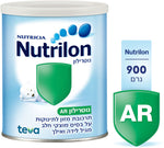 Nutrilon נוטרילון
AR תרכובת מזון לתינוקות על בסיס מוצקי חלב
900 גרם