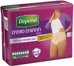 Depend דיפנד
תחתונים סופגים לבריחת שתן גזרה גבוהה לנשים XL
14 יחידות