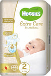 Huggies extra care 
האגיס אקסטרה קר חיתולים מידה 2 לרך הנולד 5-7 ק"ג