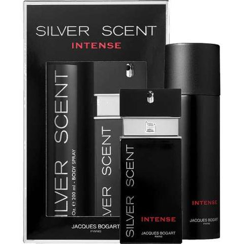 מארז בושם לגבר 100 מ''ל Jacques Bogart Silver Scent Intense או דה טואלט E.D.T + ספריי גוף 200 מ"ל