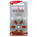 RAYOVAC EXTRA סוללות למכשירי שמיעה גודל 312 6 חבילה