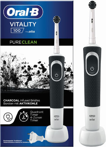 Oral-B אורל בי
VITALITY מברשת שיניים חשמלית נטענת פחם
יחידה אחת