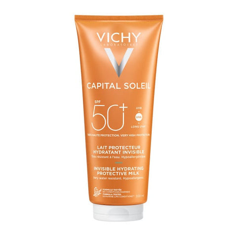 VICHY תחליב להגנה מפני נזקי השמש | SPF 50 | מתאים לפנים ולגוף | מכיל 300 מ"ל