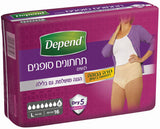 Depend דיפנד
תחתונים סופגים לבריחת שתן גזרה גבוהה לנשים L
16 יחידות