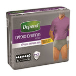 Depend דיפנד תחתונים ספיגה 16 יחידות  XL גברים מכנסונים