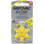 RAYOVAC EXTRA סוללות מכשירי שמע גודל 10 6 חבילה