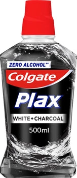 מי פה עם פחם Colgate Plax White + Charcoal - נפח 500 מ''ל