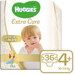 Huggies האגיס אקסטרה קר חיתולים מידה +4 10-14 ק"ג 36 יחידות