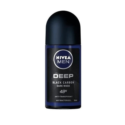 דאודורנט רול און Deep Black Carbon אנטי פרספירנט לגבר NIVEA