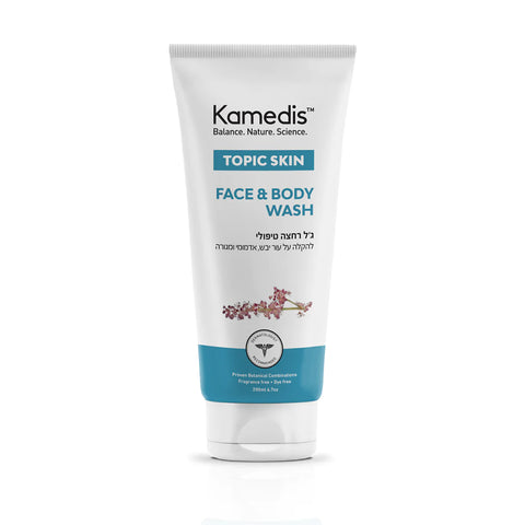 ג'ל רחצה טיפולי לעור יבש עד יבש במיוחד | TOPIC FACE & BODY WASH Kamedis