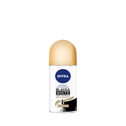 NIVEA דאודורנט רול און בלק אנד ווייט סילקי סמוד לאישה