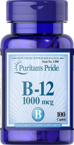 Puritan's Pride ויטמין בי-12 1000 מק"ג B12 100 קפליות