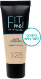 MAYBELLINE FIT ME MATTE PORELESS מייק אפ 128