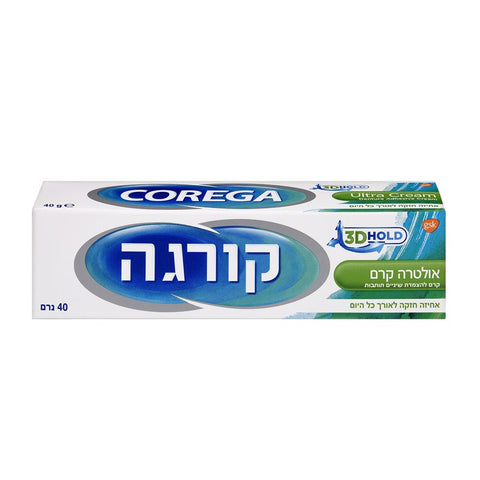 קורגה אולטרה קרם להצמדת שיניים תותבות COREGA